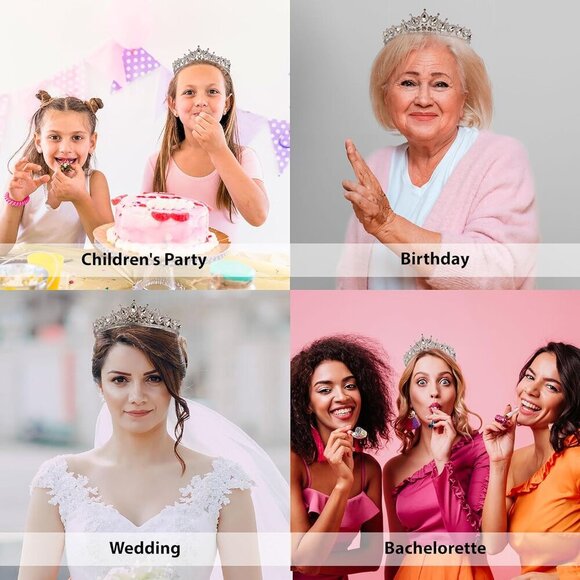 Women's Tiara-Crown for Henna Wedding Party | Glitter Hair Accessories for Brida - Picture 6 of 9